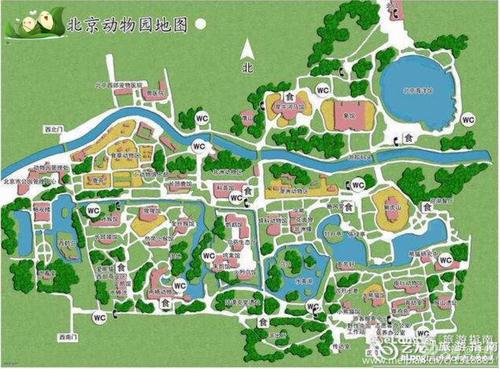北京动物园地图简笔画
