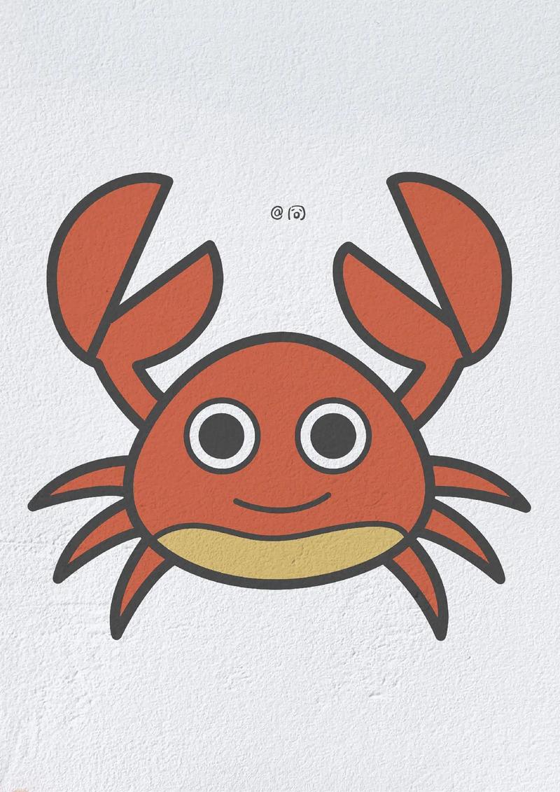 动物简笔画之可爱的小螃蟹