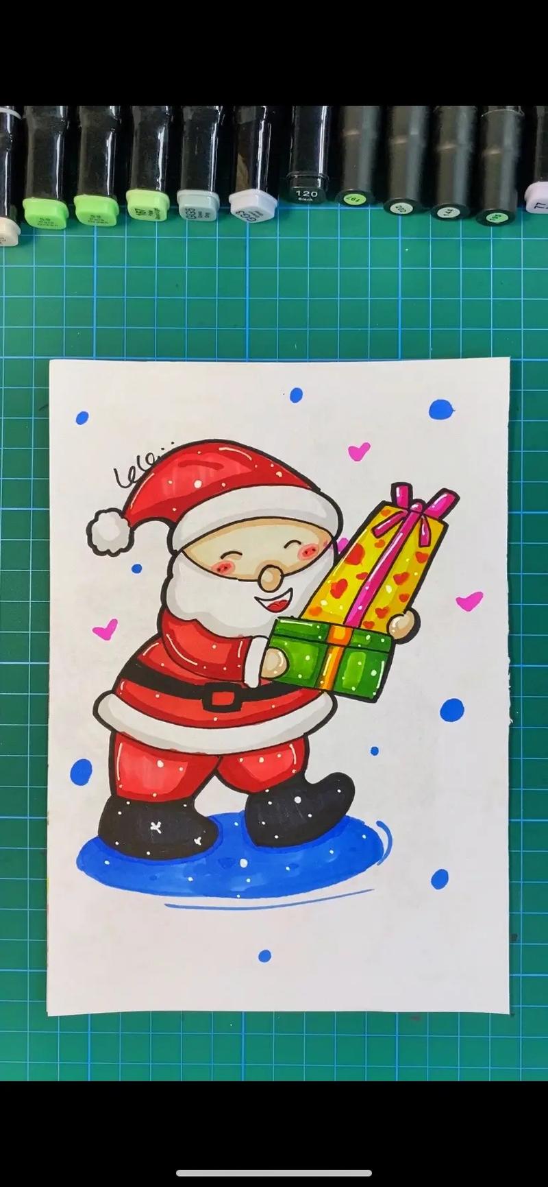 圣诞老人的简笔画怎么画 儿童画