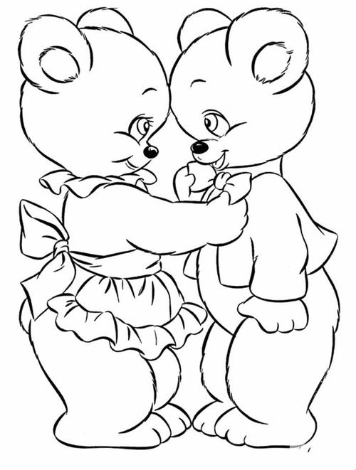 熊妈妈和她的小熊_简笔画_ps家园网