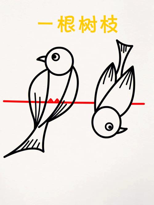 一学就会简笔画  #简笔画教程  #简笔画  #动物简笔画  #小鸟画法