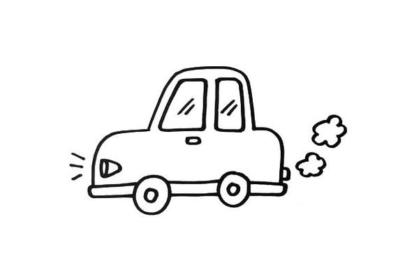 小汽车怎么画简笔画小汽车的画法步骤图文教程